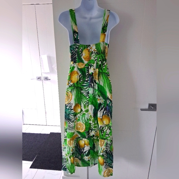 NWT Bellambra/ 🍋Lemon🍋 Made In Italy/ Tropical Sleeveless Dress/ Size US S - Picture 6 of 15